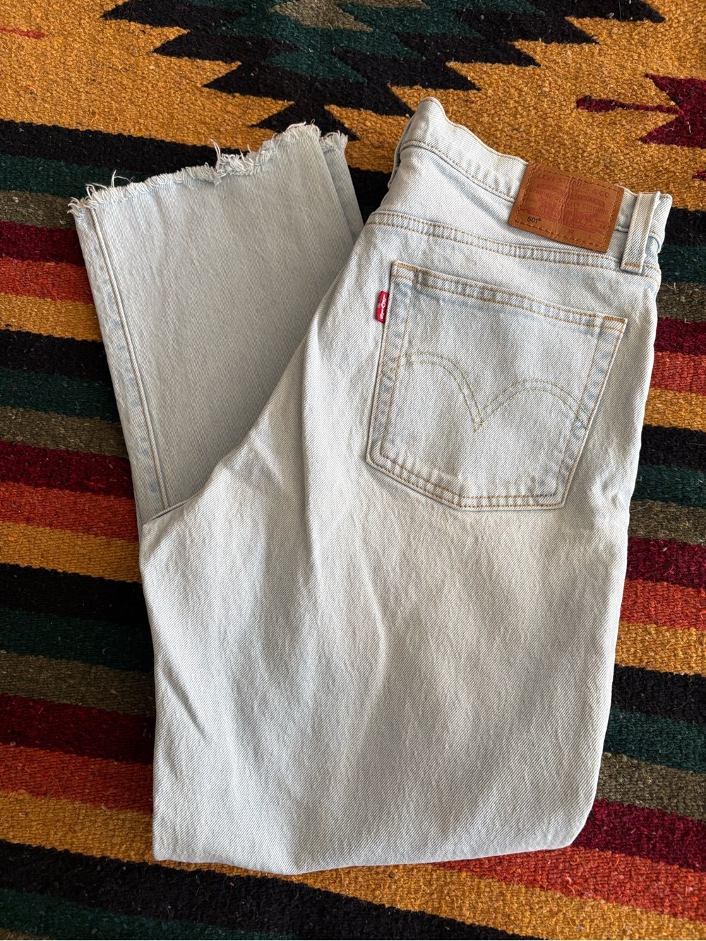 Levi's Women's Straight Leg Jeans in Pale Blue